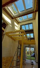 Velux posés vus de l'intérieur